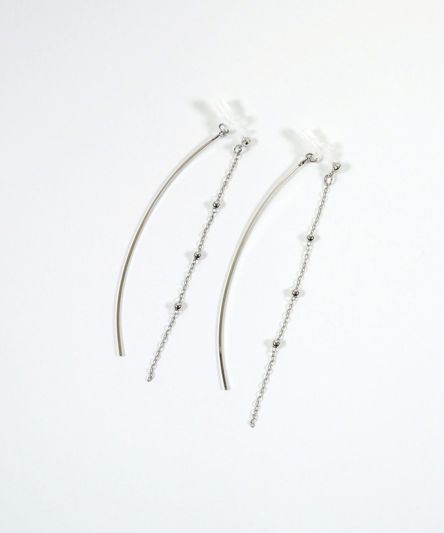 ボールチェーンセラミックポストピアス