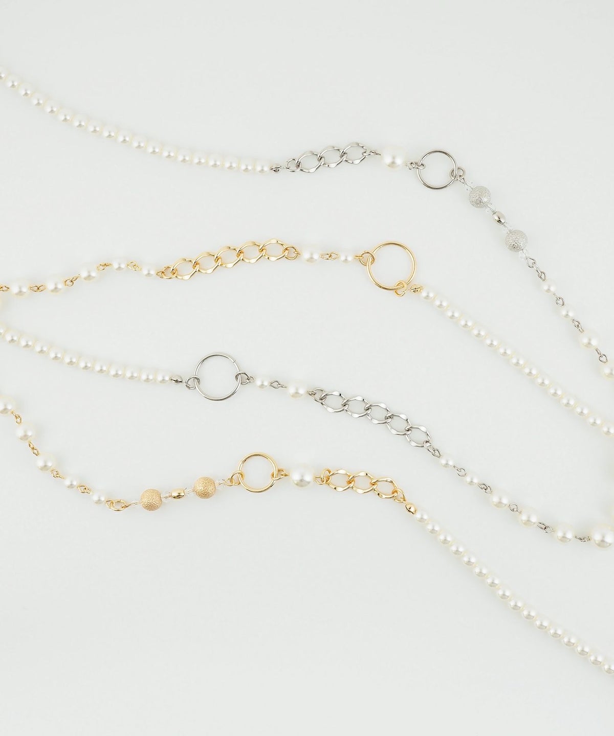 パールミックスロングネックレス