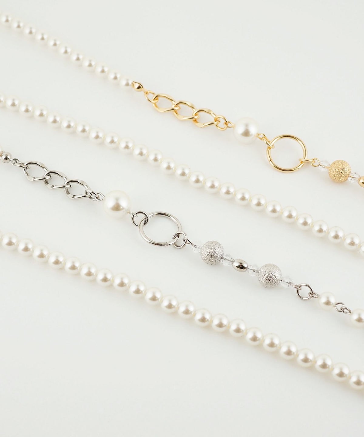 パールミックスロングネックレス