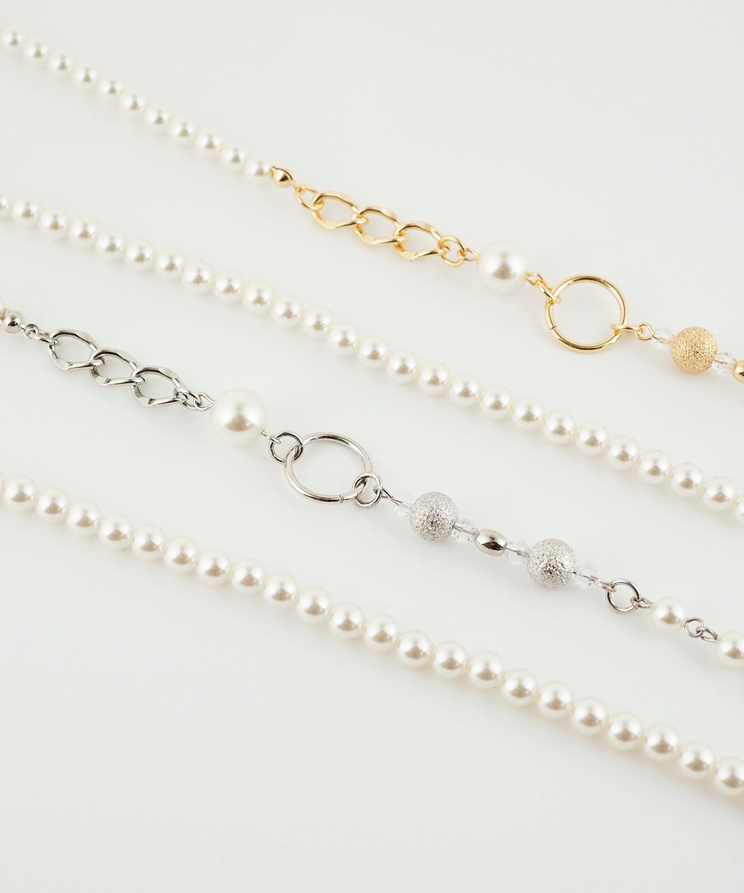 パールミックスロングネックレス