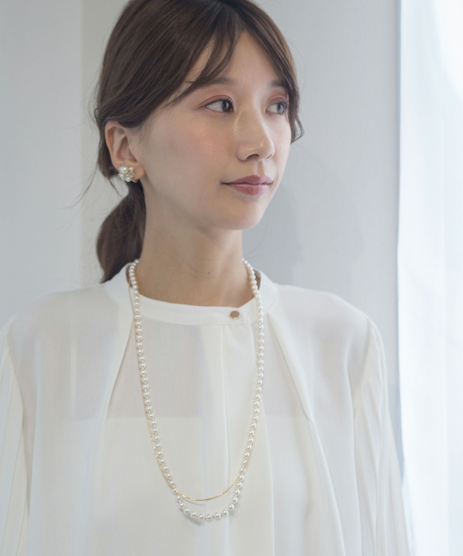 2wayパールチェーン2連ロングネックレス | 【公式】MUK ONLINE SHOP