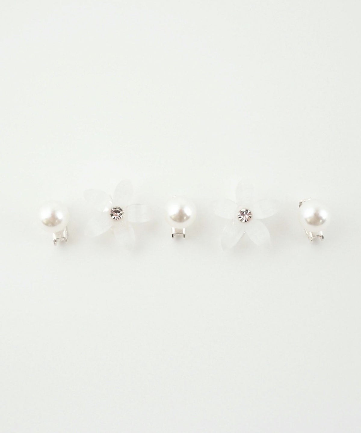 クリアフラワーヘアビジューセット