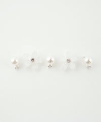 クリアフラワーヘアビジューセット