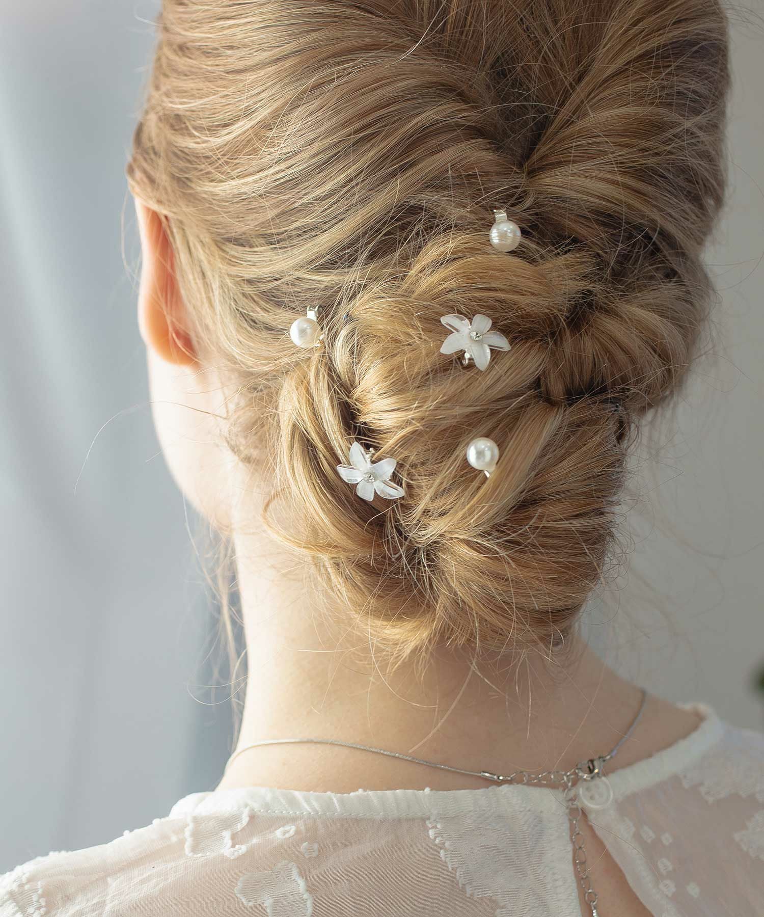 クリアフラワーヘアビジューセット