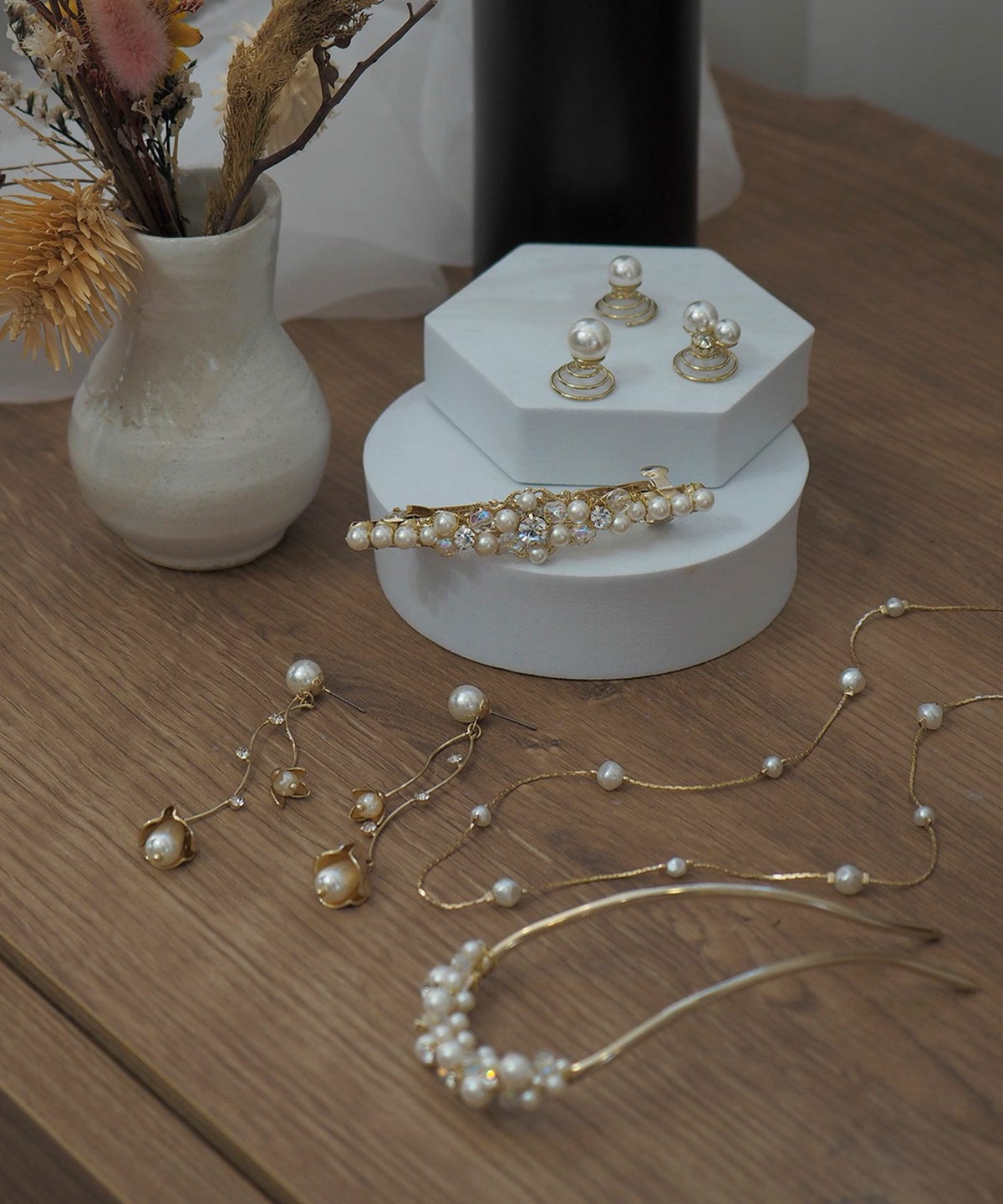 ランダムパールチェーンネックレス