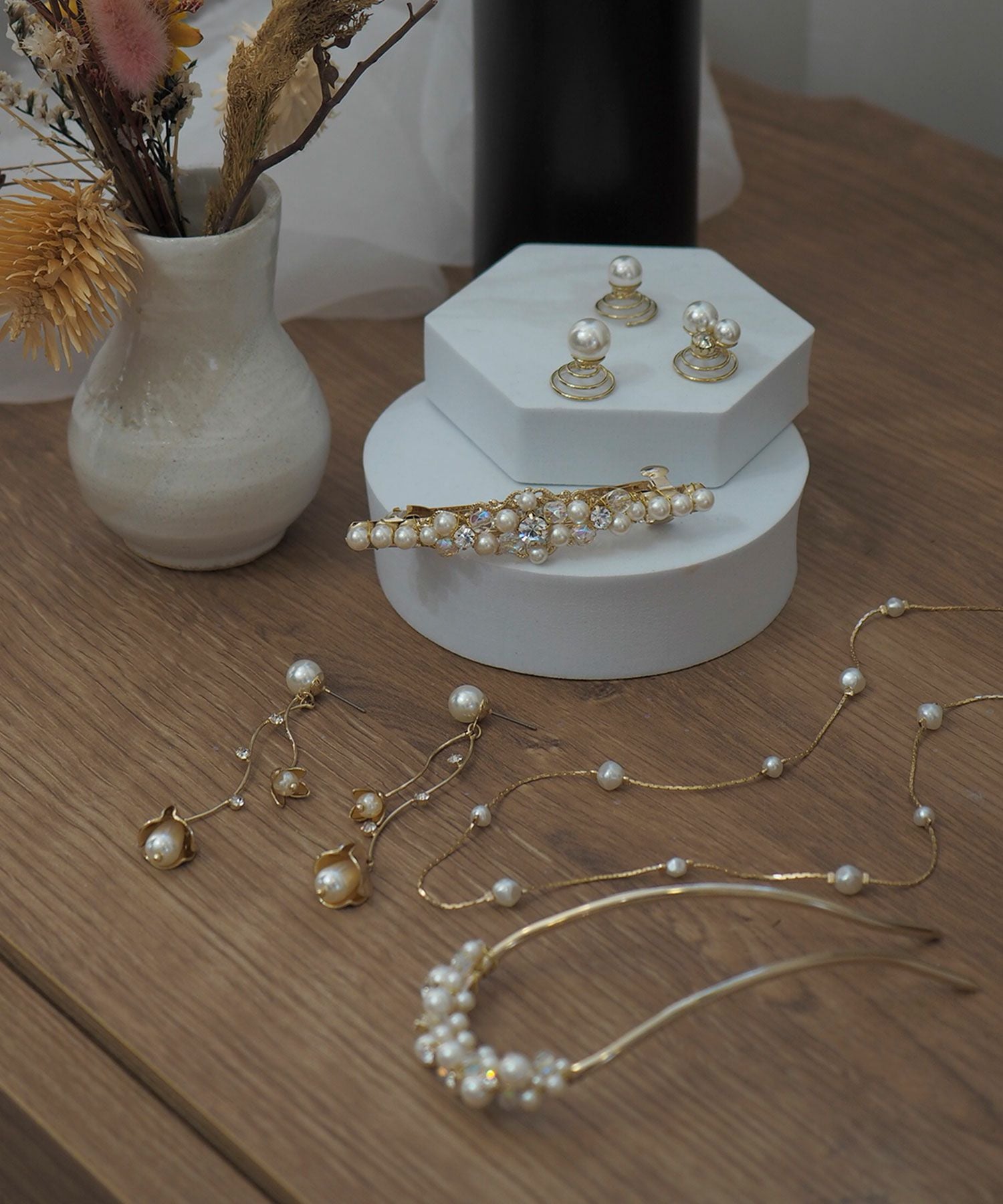 ランダムパールチェーンネックレス