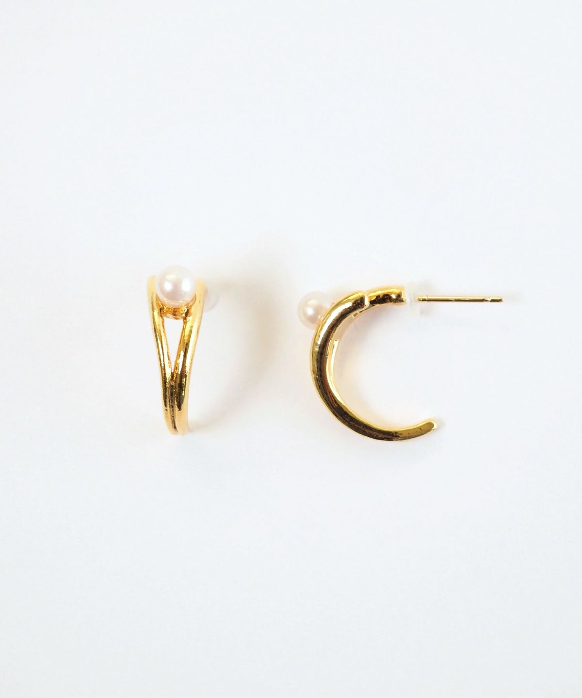 ダブルラインサンドパールK18ポストピアス