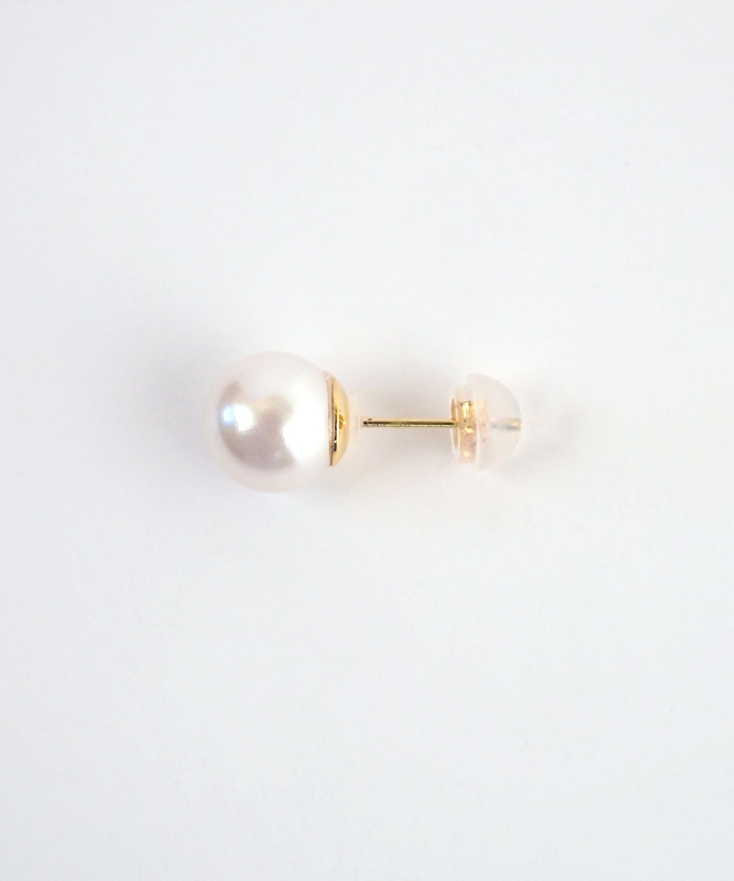 8mmパールK18ポストピアス