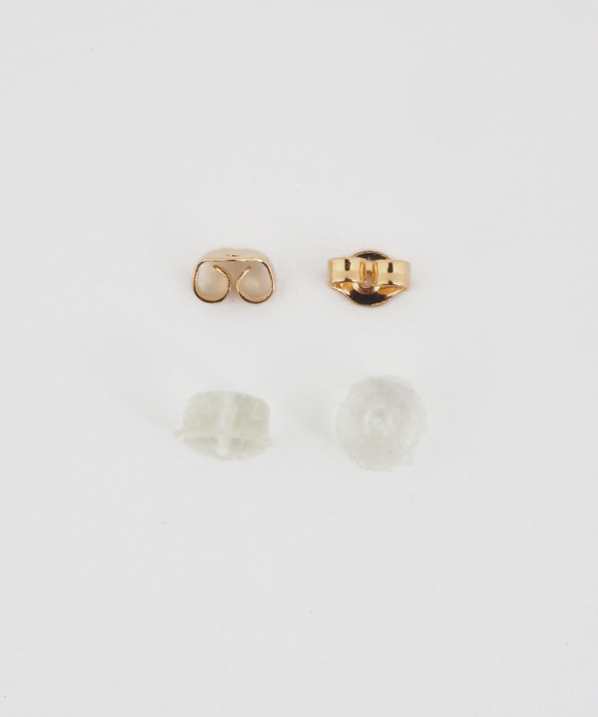 ジルコニア&パールK18ポストピアス
