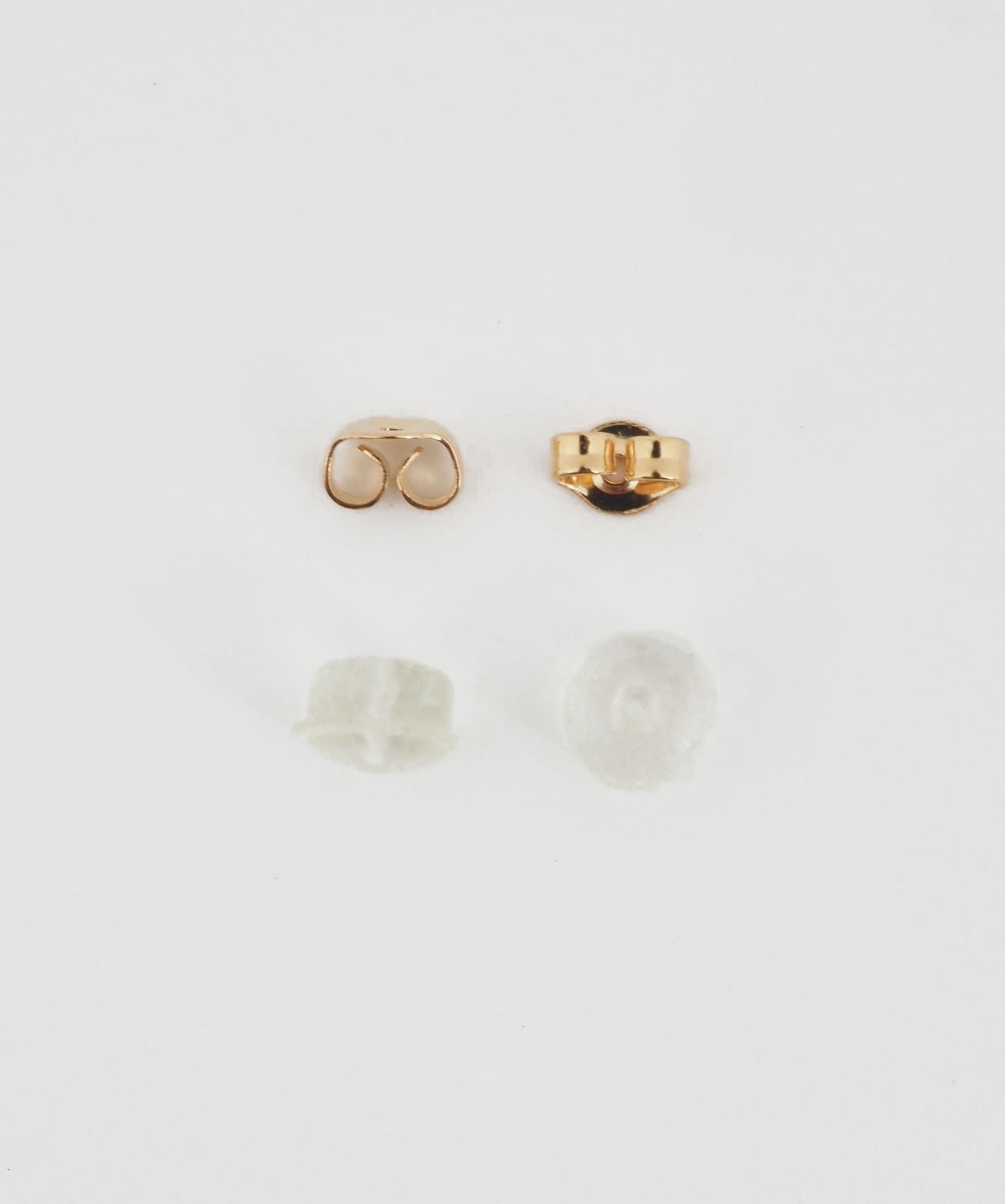 ジルコニア&パールK18ポストピアス