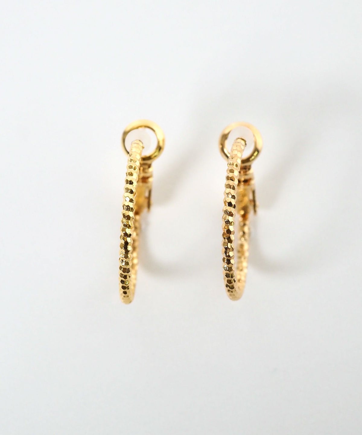 スリムパターン20mmフープK18ポストピアス