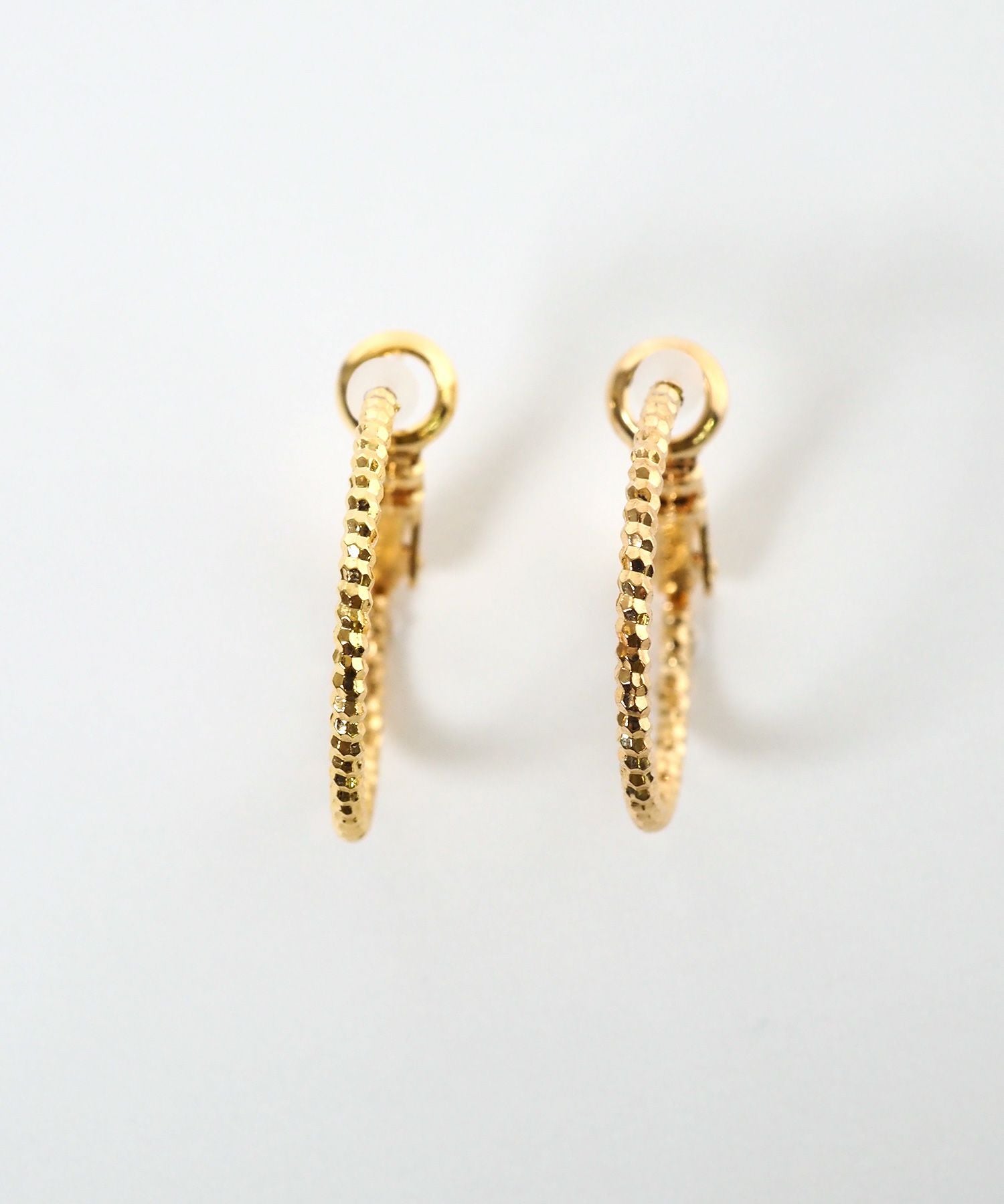 スリムパターン20mmフープK18ポストピアス