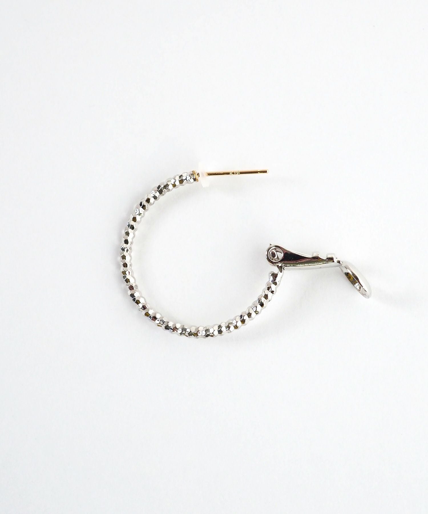 スリムパターン20mmフープK18ポストピアス