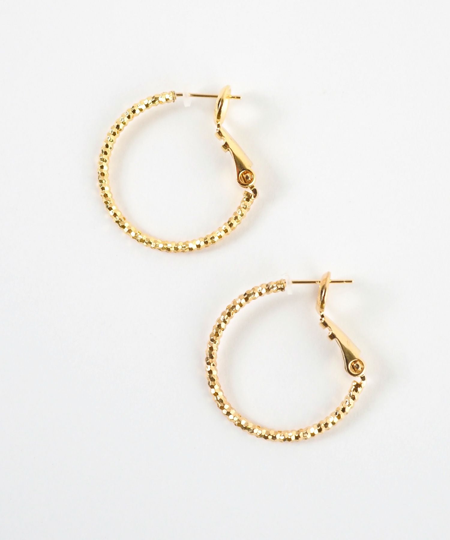 スリムパターン20mmフープK18ポストピアス