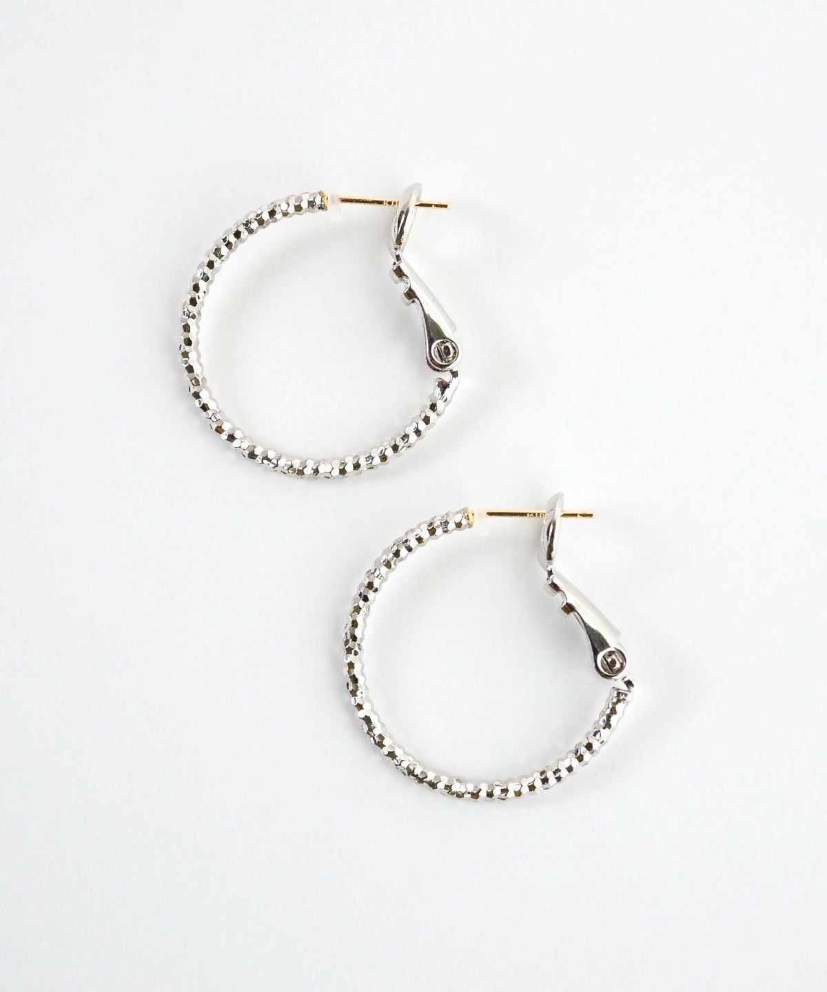 スリムパターン20mmフープK18ポストピアス