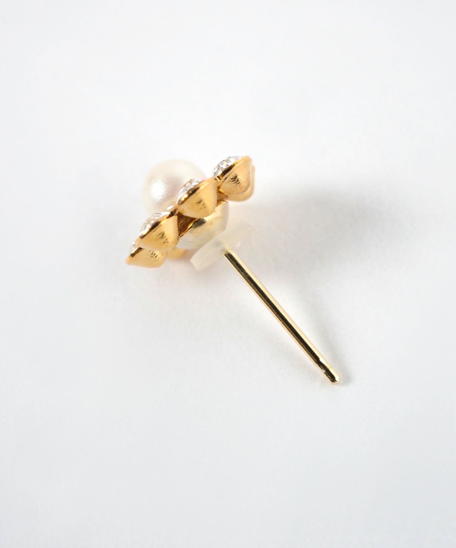 フラワークリスタルK18ポストピアス