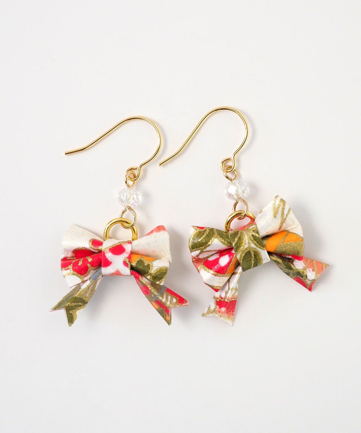 友禅和紙リボンピアス