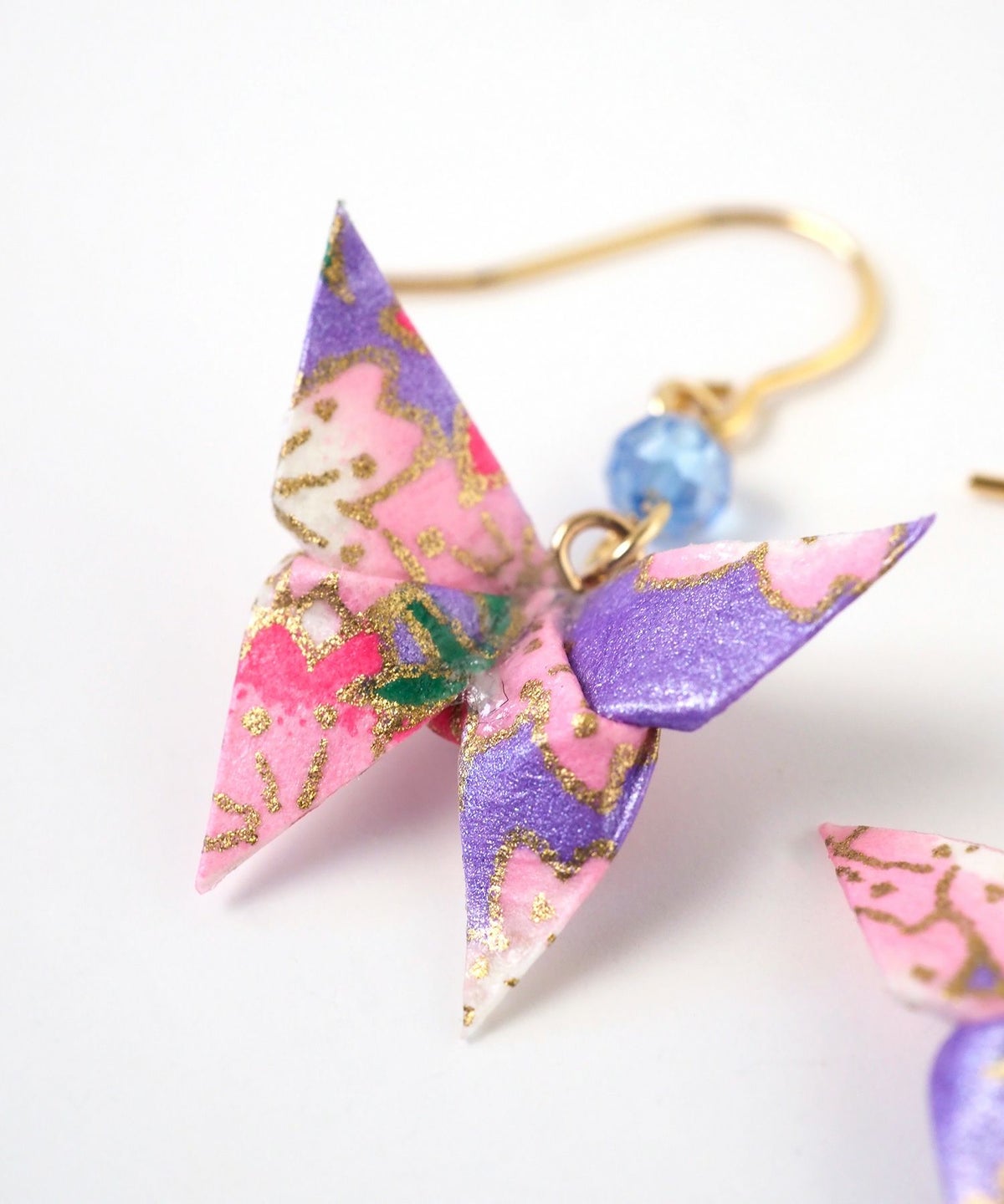 友禅和紙蝶ピアス