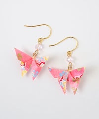友禅和紙蝶ピアス