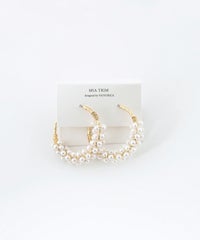 タイニーパールフープピアス