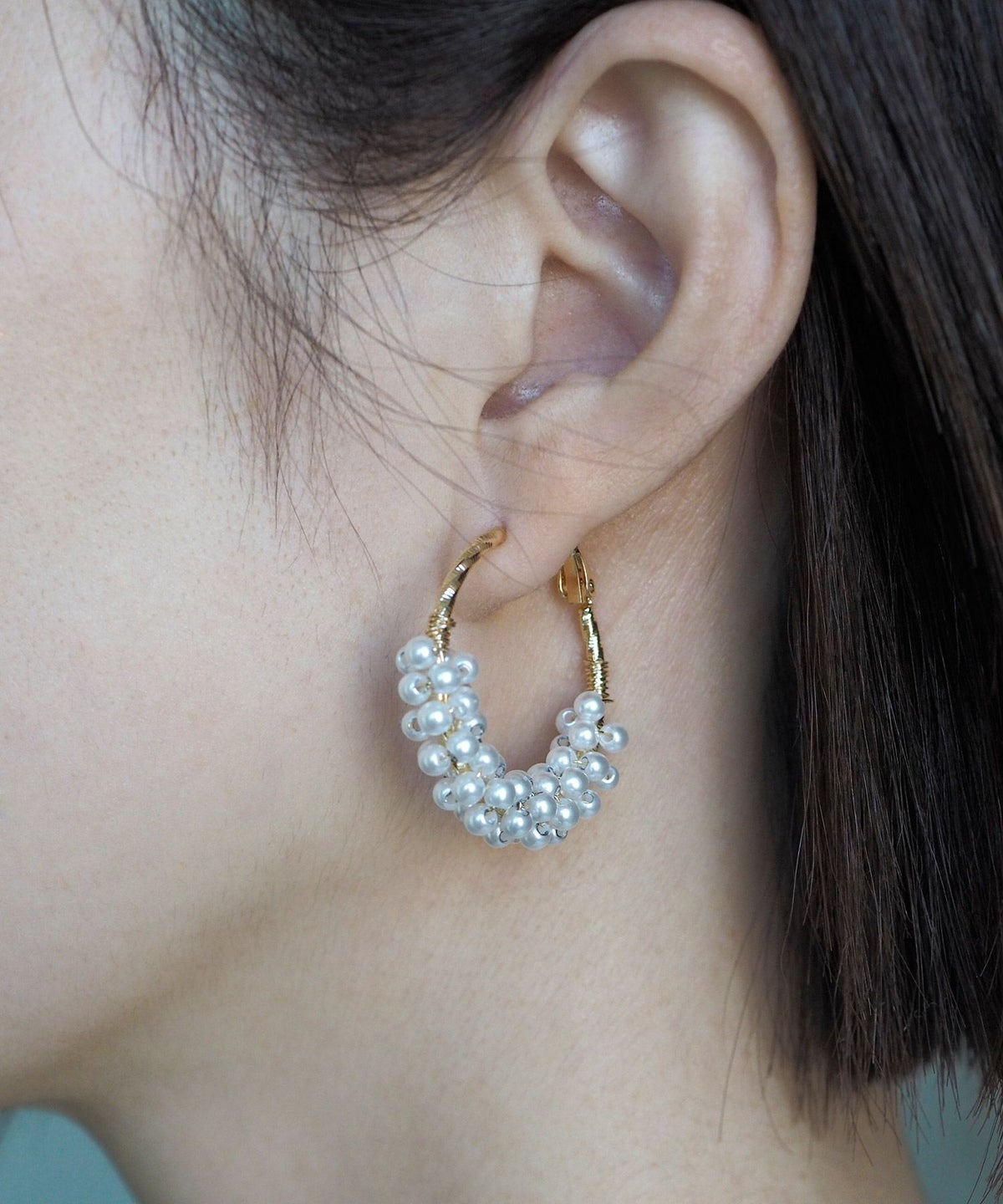 タイニーパールフープピアス