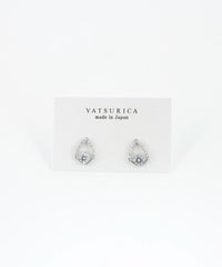 ドロップラインキュービックチタンポストピアス