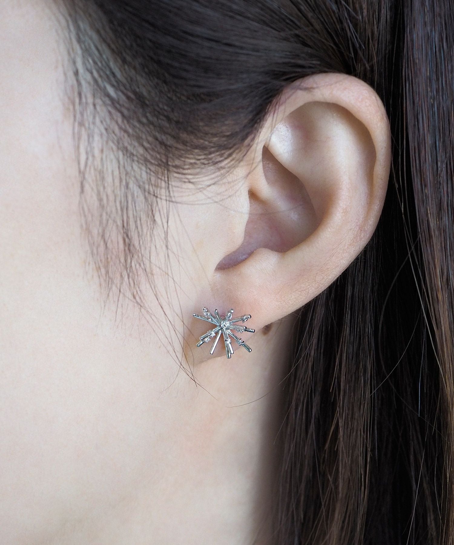 ハナユキチタンポストピアス