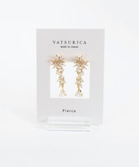 リーフビジューチタンポストピアス