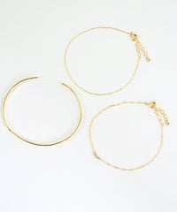 バングル&ポイントチェーンセットブレスレット