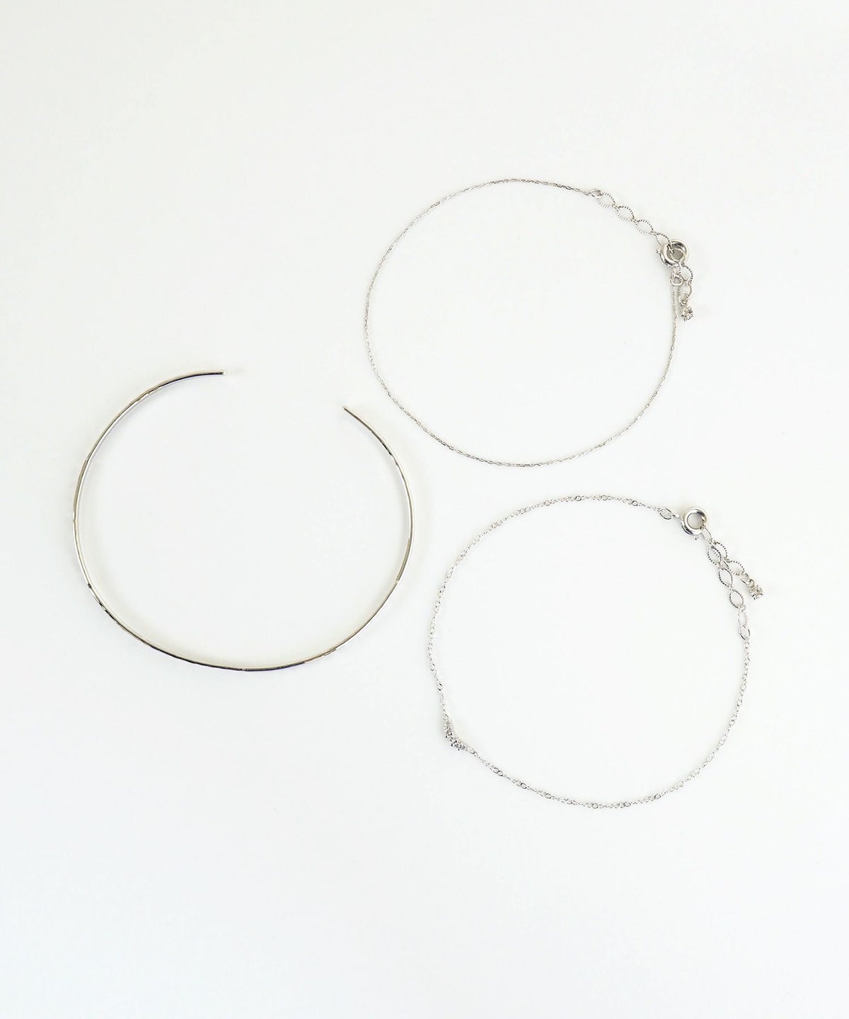 バングル&ポイントチェーンセットブレスレット