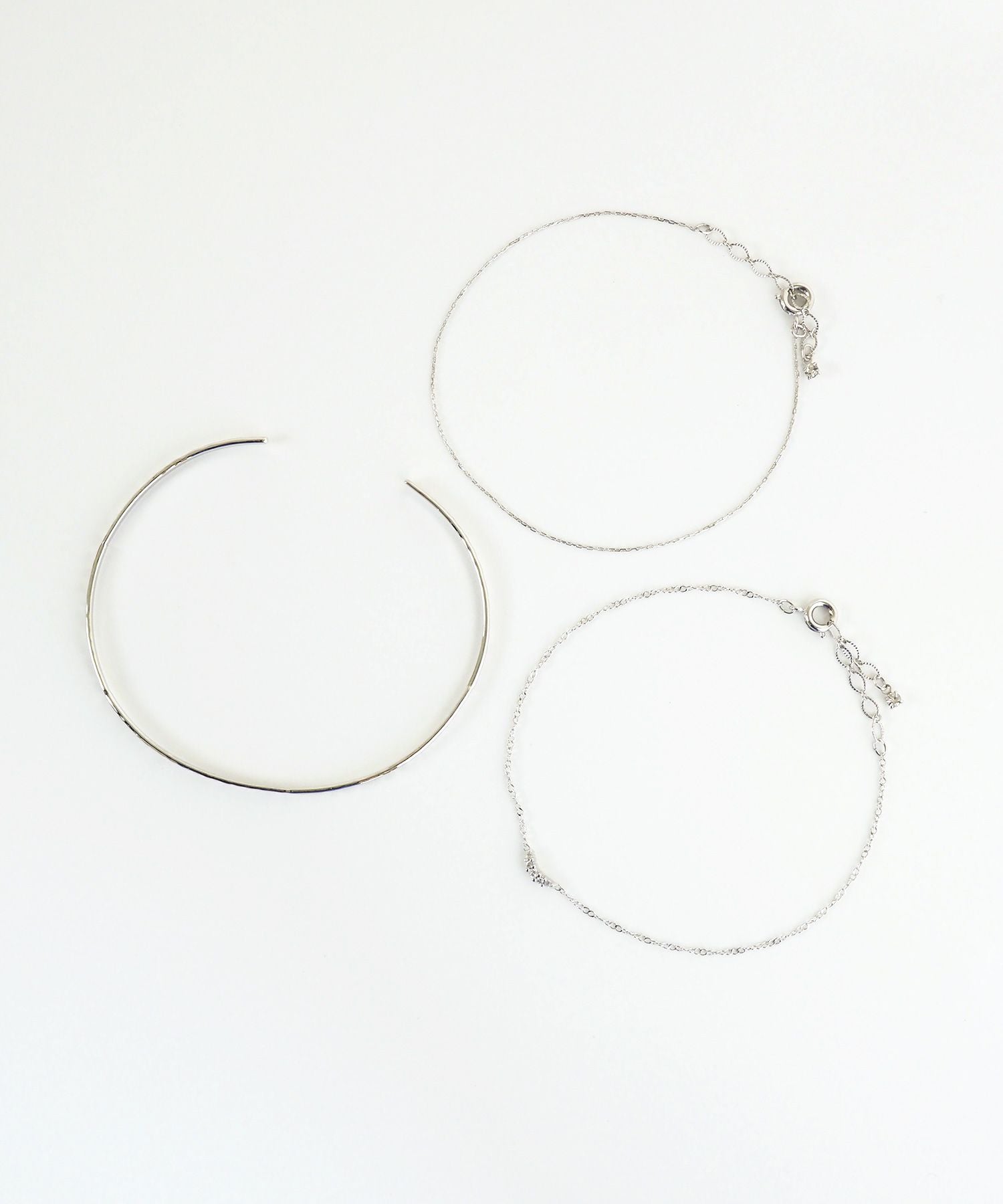 バングル&ポイントチェーンセットブレスレット