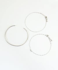 バングル&ポイントチェーンセットブレスレット