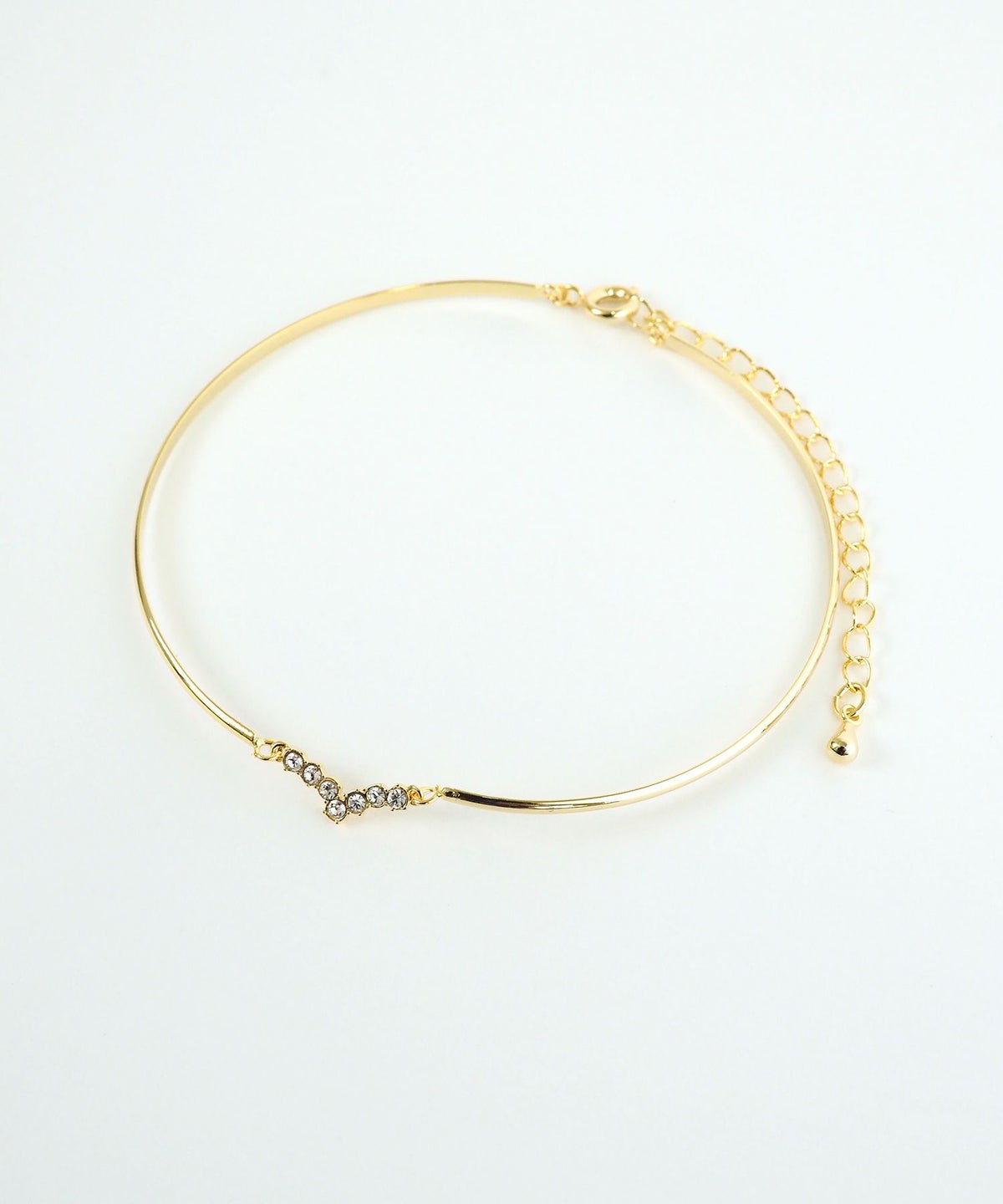 Vモチーフ×メタルラインブレスレット