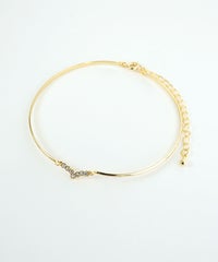 Vモチーフ×メタルラインブレスレット