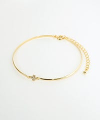 クロス×メタルラインブレスレット