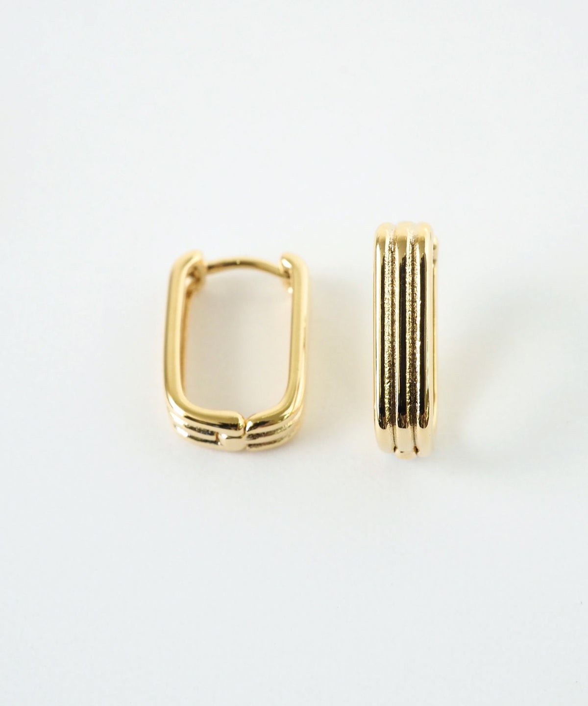 レクタングルフープワンタッチピアス