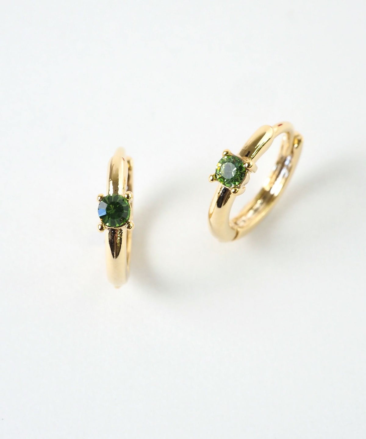 誕生石フープワンタッチピアス