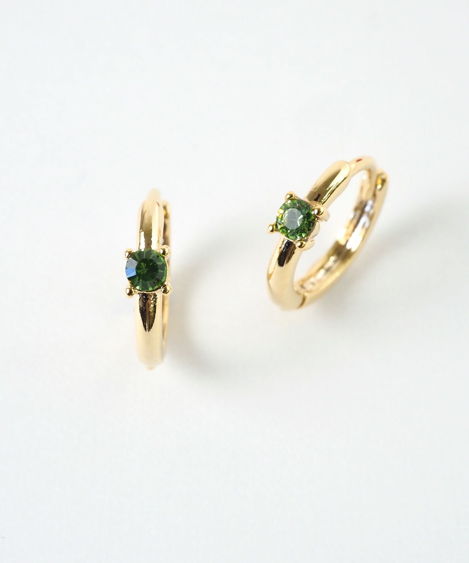 誕生石フープワンタッチピアス