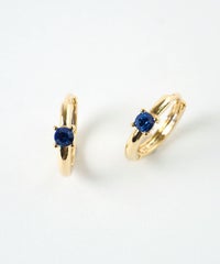 誕生石フープワンタッチピアス