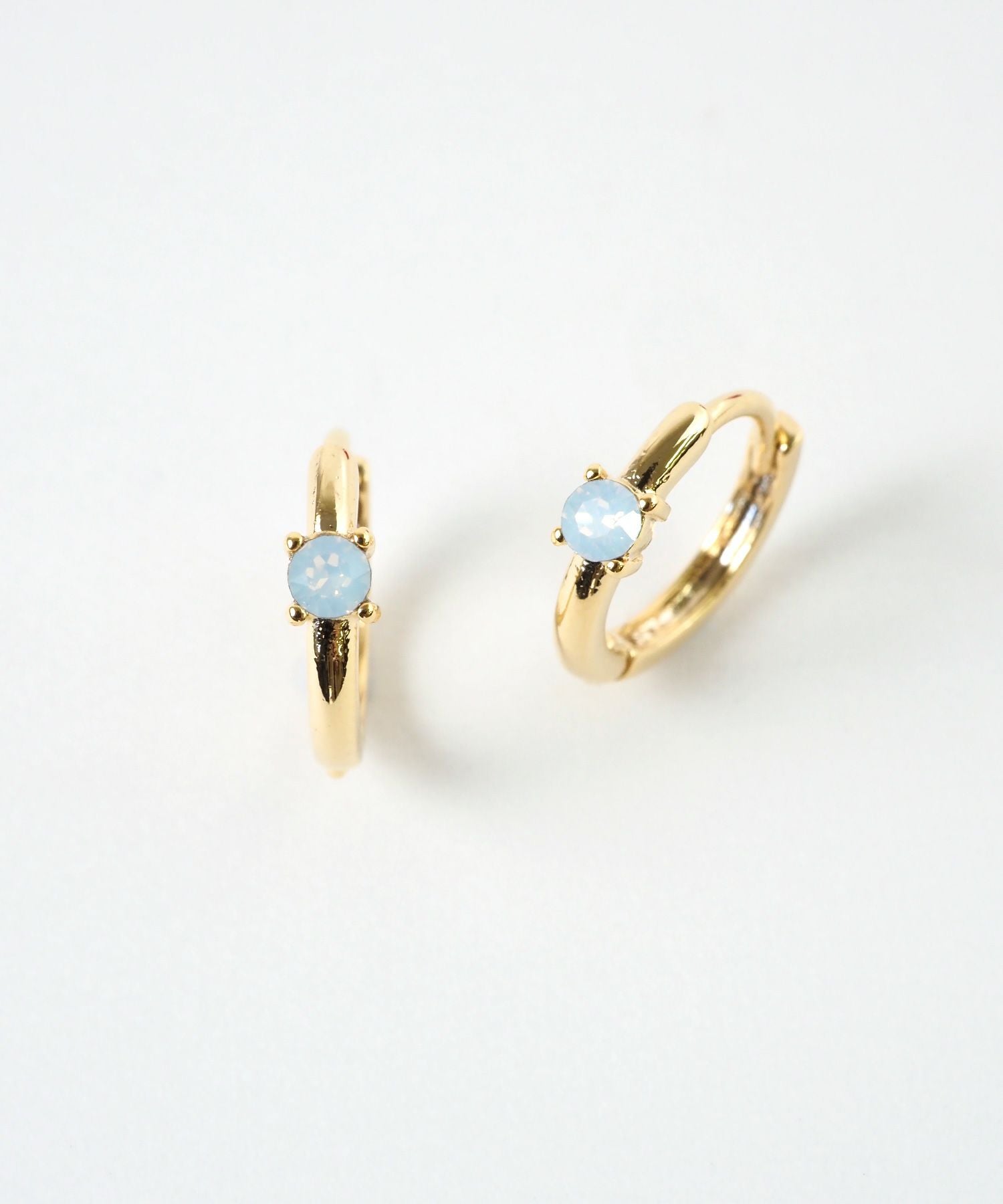 誕生石フープワンタッチピアス