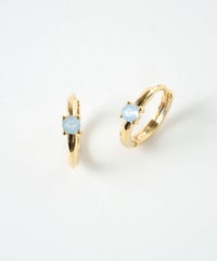 誕生石フープワンタッチピアス