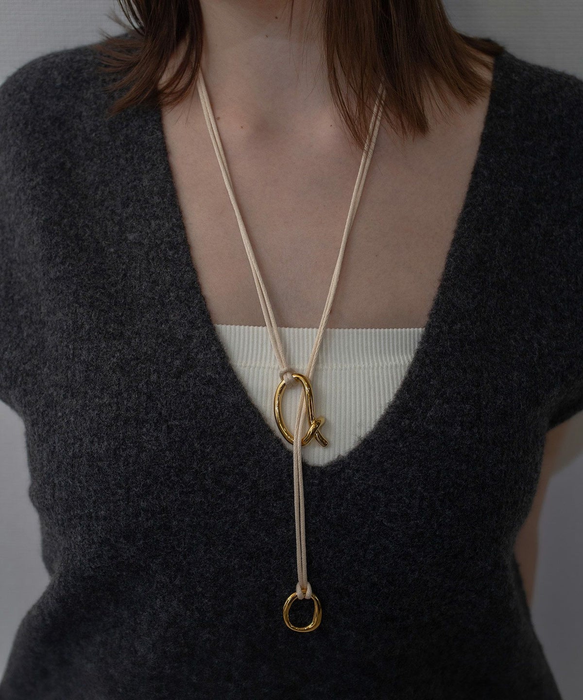 2pcsメタルコードネックレス