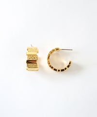 メタルタイルフープチタンポストピアス