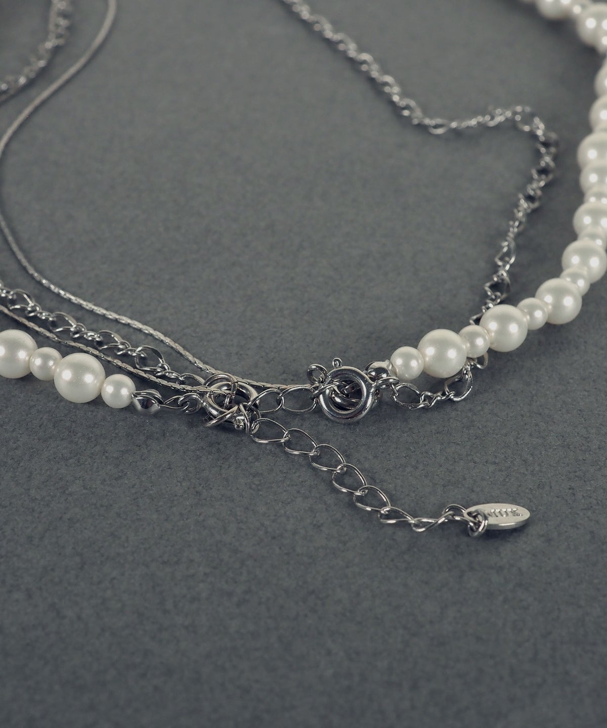 3連ミドルチェーンパールネックレス【MUK voyalibre】