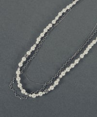 3連ミドルチェーンパールネックレス【MUK voyalibre】