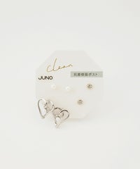 ハートライン抗菌樹脂ポストセットピアス