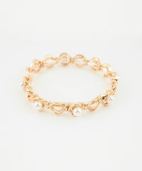 パールラインラバーブレスレット