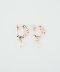 パールフープノンホールイヤリング