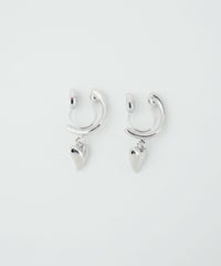 ハートフープノンホールイヤリング