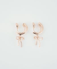 リボンフープノンホールイヤリング